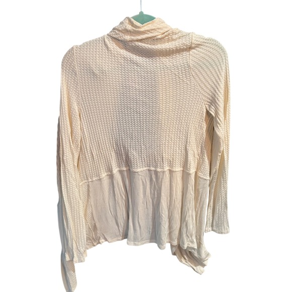 Charming Charlie Waffle Knit Open Front Cardigan Cream Color Lightweight Small - Picture 4 of 7